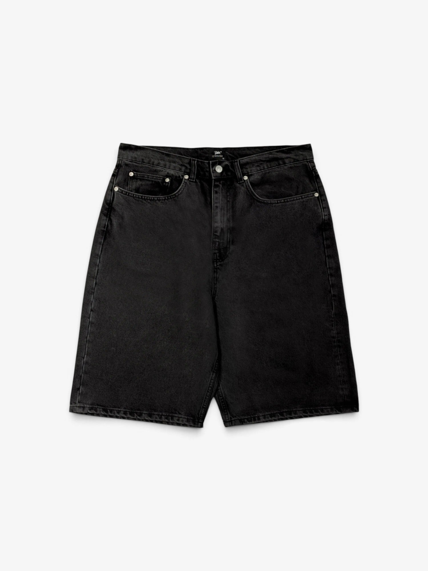 Black 'Whiskers' Denim Shorts
