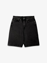 Black 'Whiskers' Denim Shorts