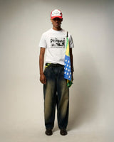 Blue Faded "Local X Global" Denim Pants