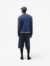 Blue Faded 'Spiral' Longsleeve Boxy Tee