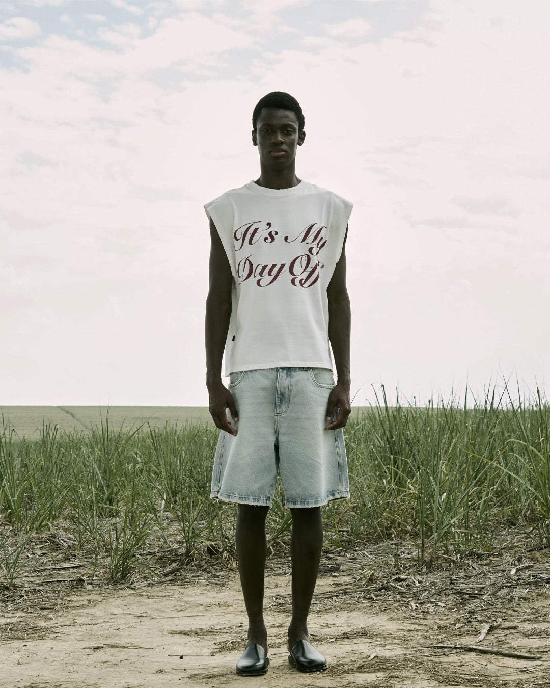 Blue Straight Demim Shorts