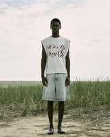 Blue Straight Demim Shorts