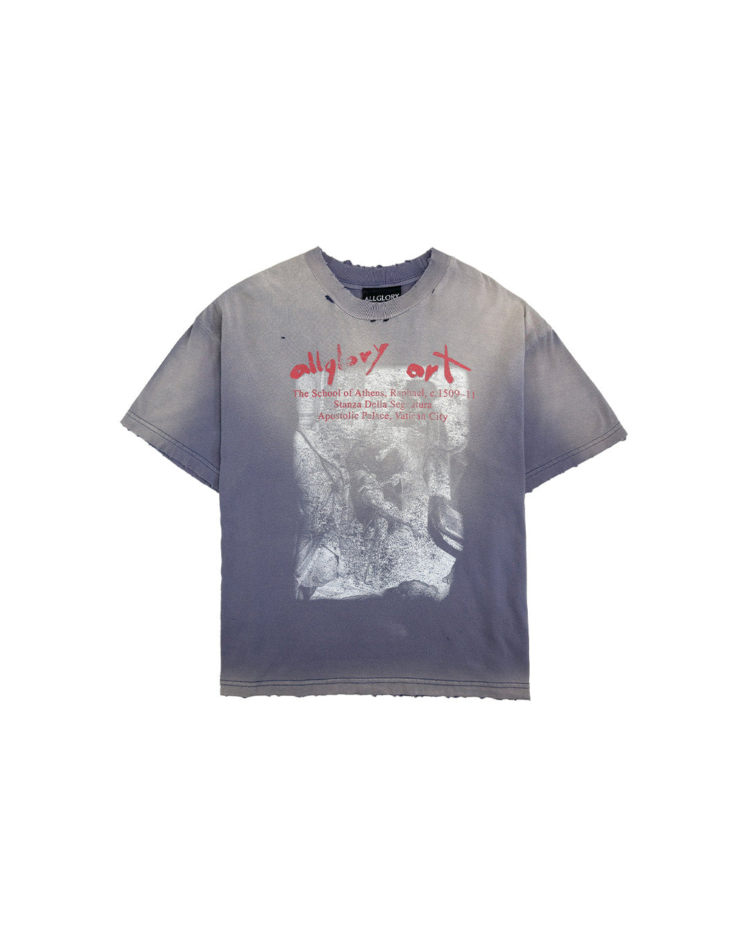 Blue Trashed 'The School' Tee