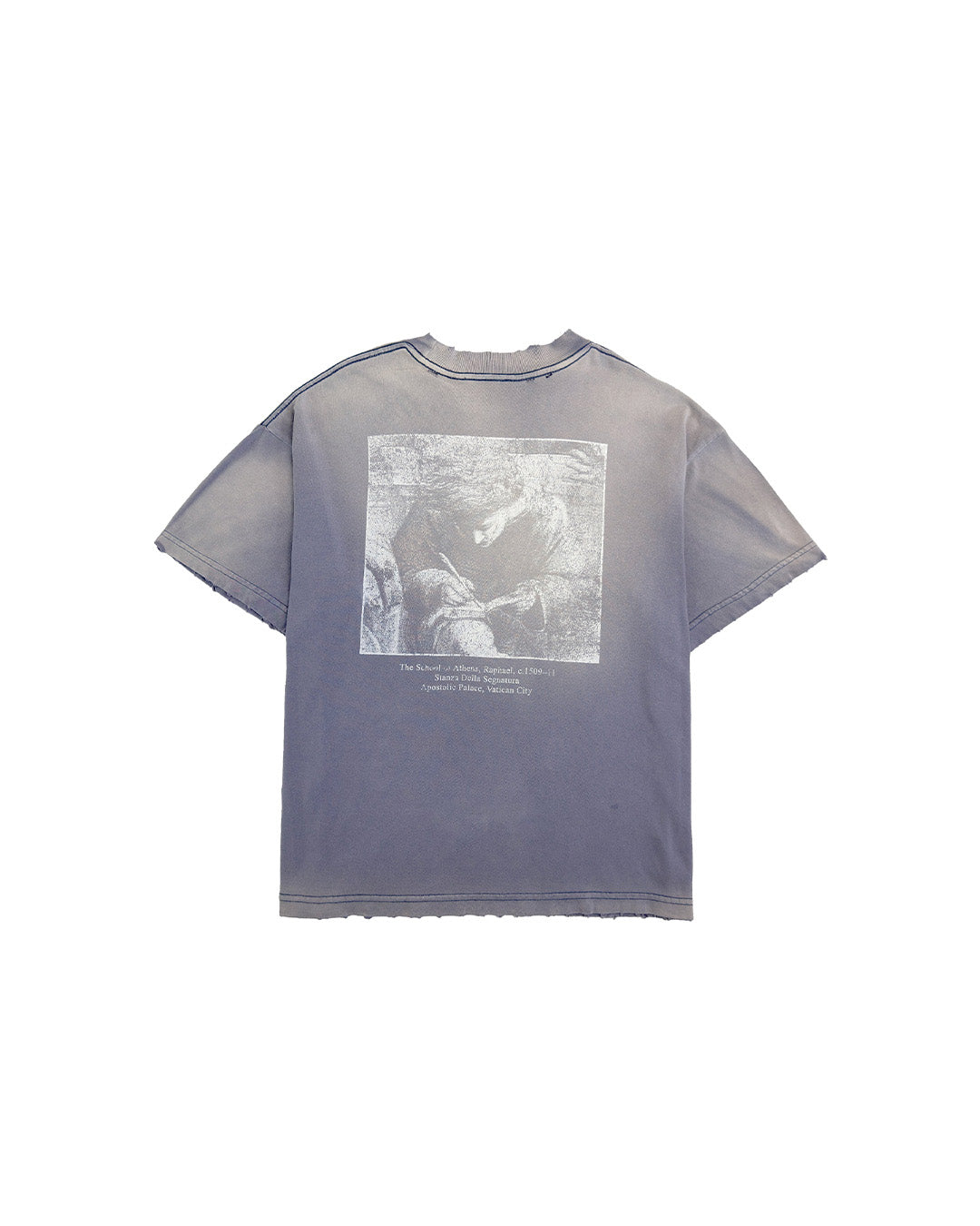 Blue Trashed 'The School' Tee