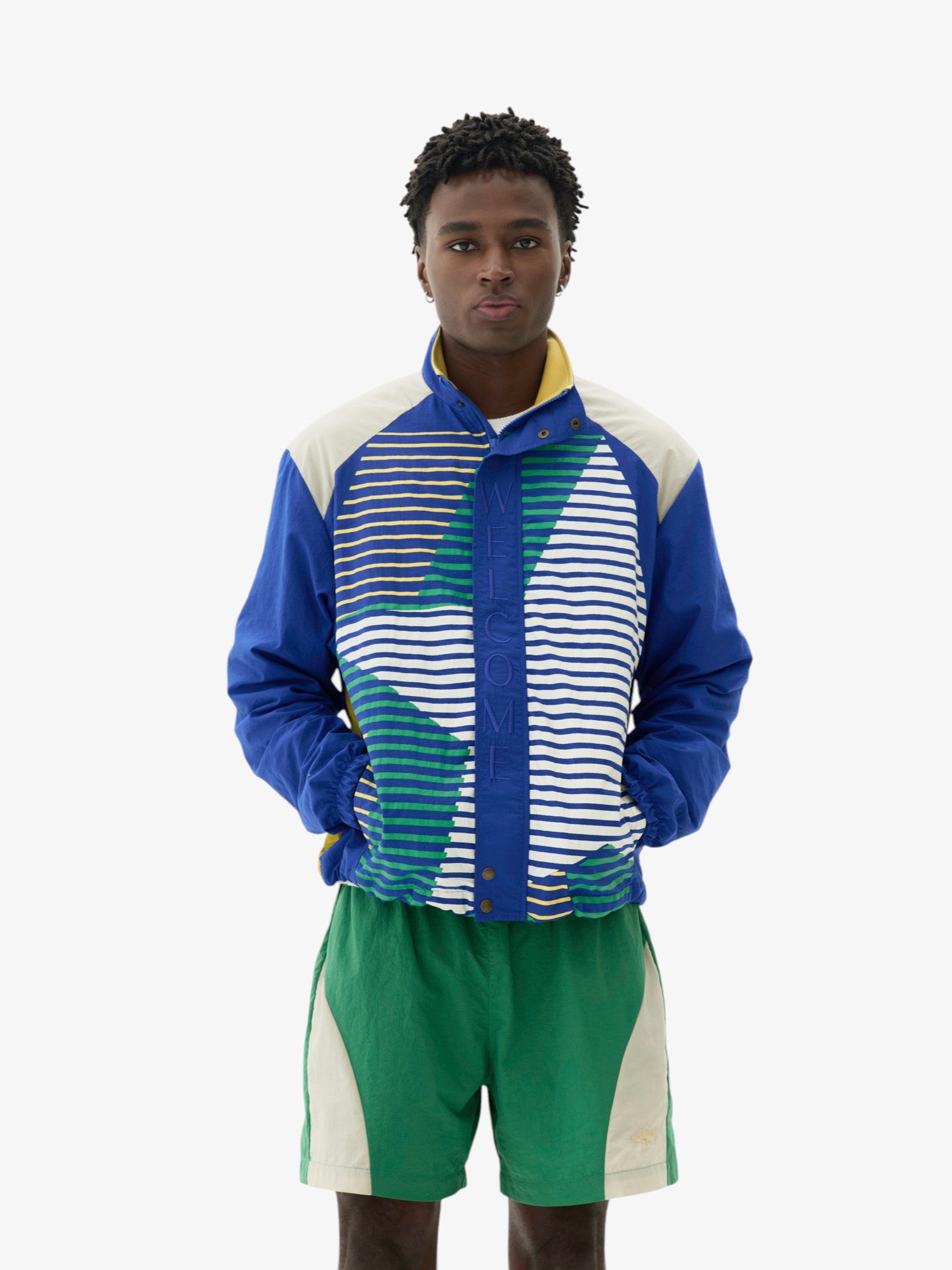 Blue 'Victory' Windbreaker Jacket