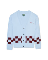 Blue/Wine 'Checkered' Cardigan