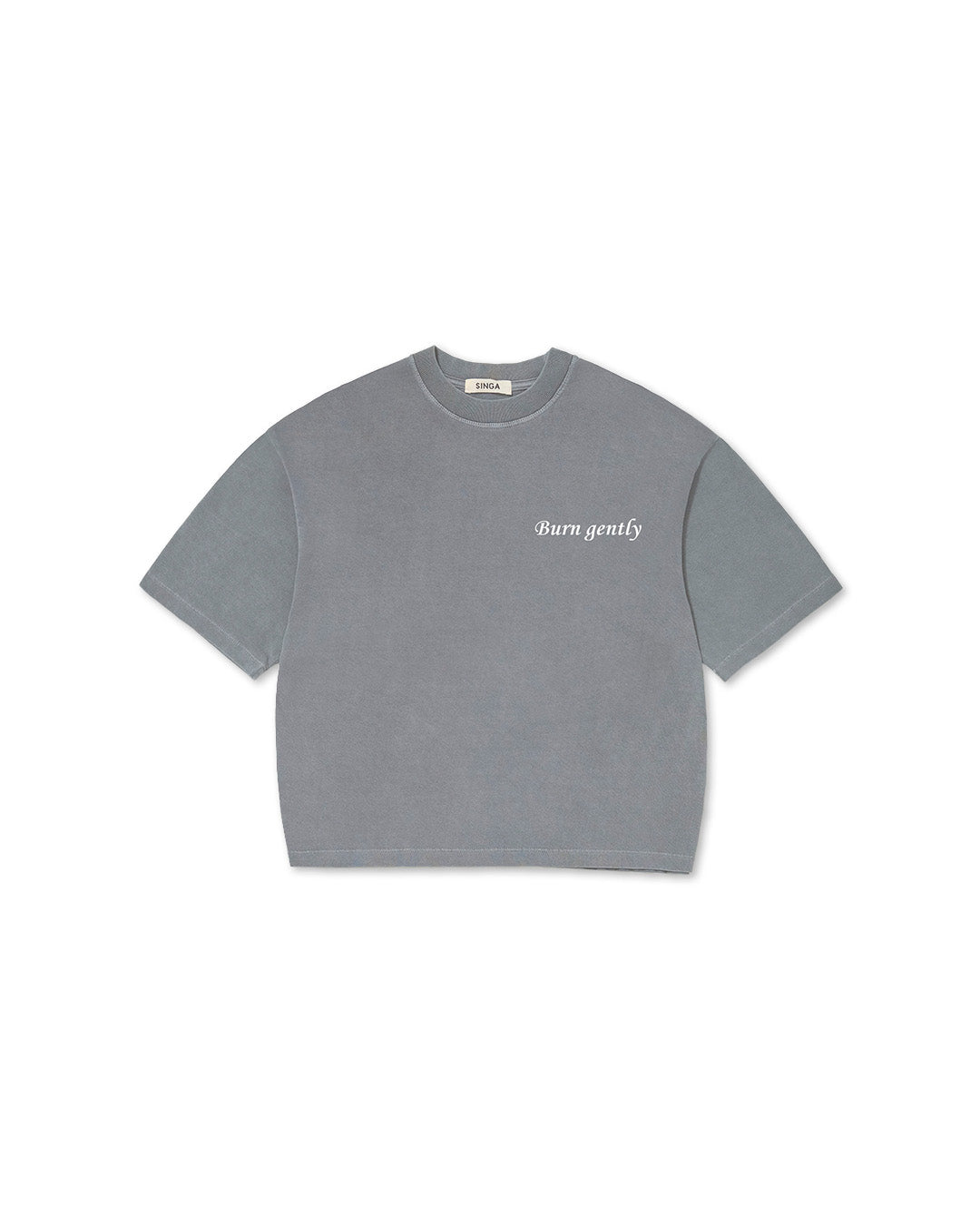 Grey 'Burn Gently' Boxy Over Tee