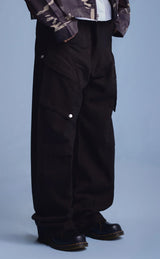 Brown Washed Cargo Pants