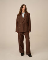 Brown Double Breasted Blazer