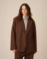 Brown Double Breasted Blazer