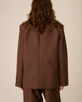 Brown Double Breasted Blazer