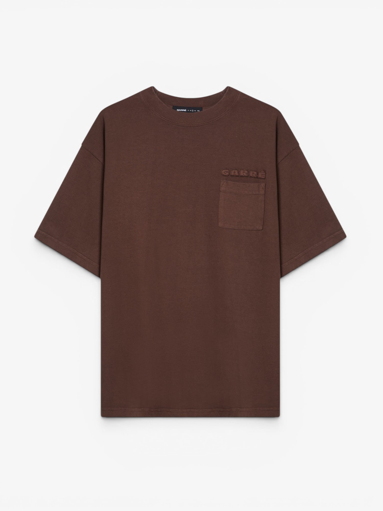 Brown Embroidery Pocket Tee