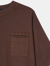 Brown Embroidery Pocket Tee