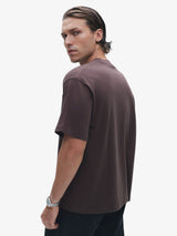 Brown Embroidery Pocket Tee