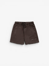 Brown Faded Twill Shorts