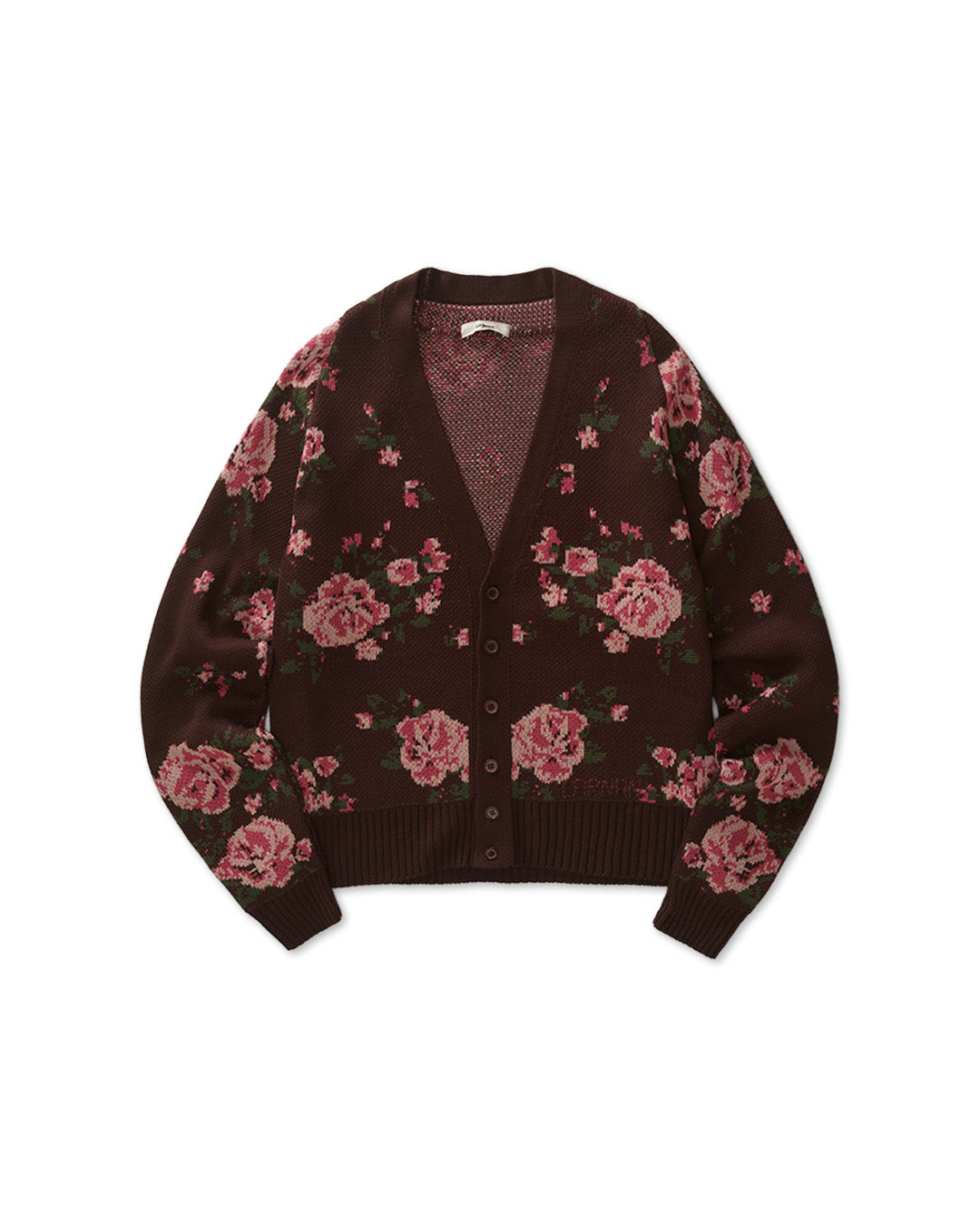 Brown Floral Cardigan
