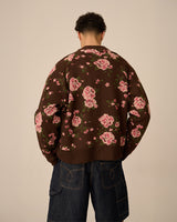 Brown Floral Cardigan