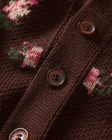 Brown Floral Cardigan