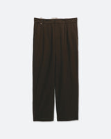 Brown Pleated Tailored Pants