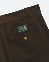 Brown Pleated Tailored Pants