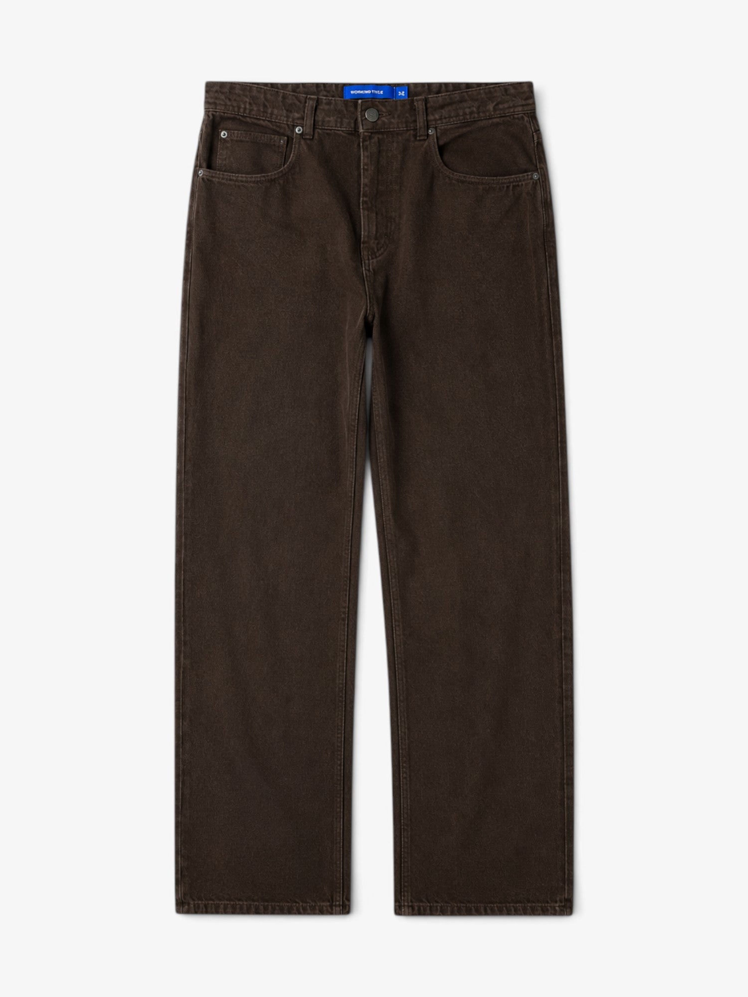 Brown Straight-Leg Jeans
