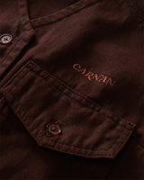 Brown Washed Twill Vest