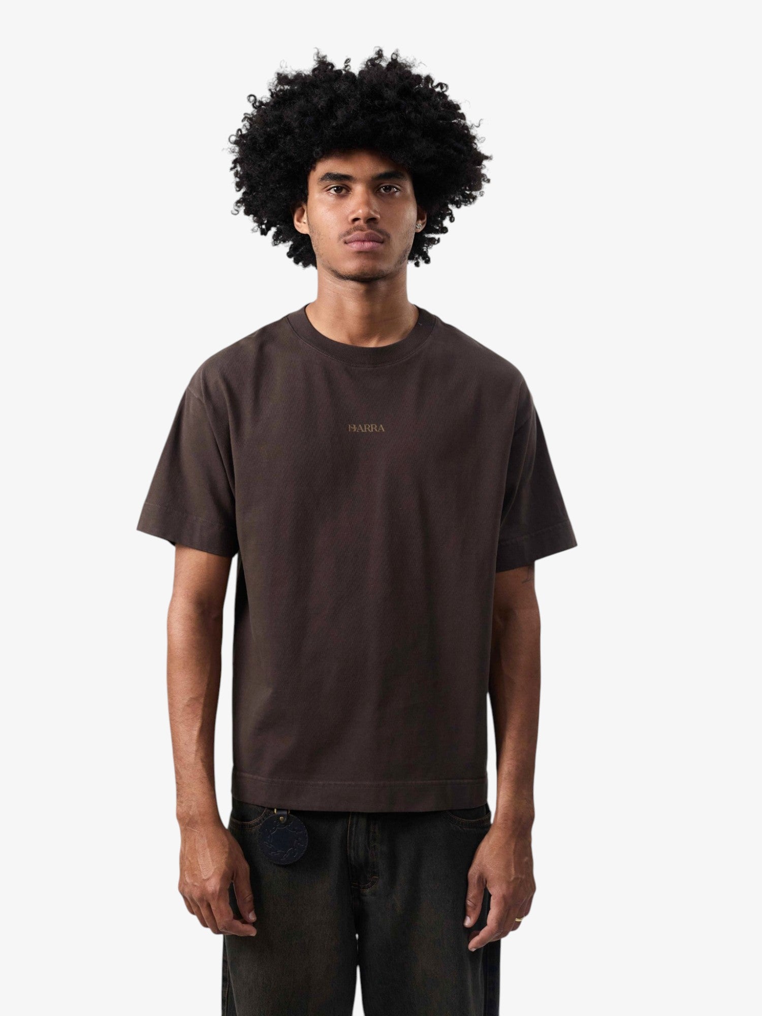 Brown 'BARRA Logo' Tee