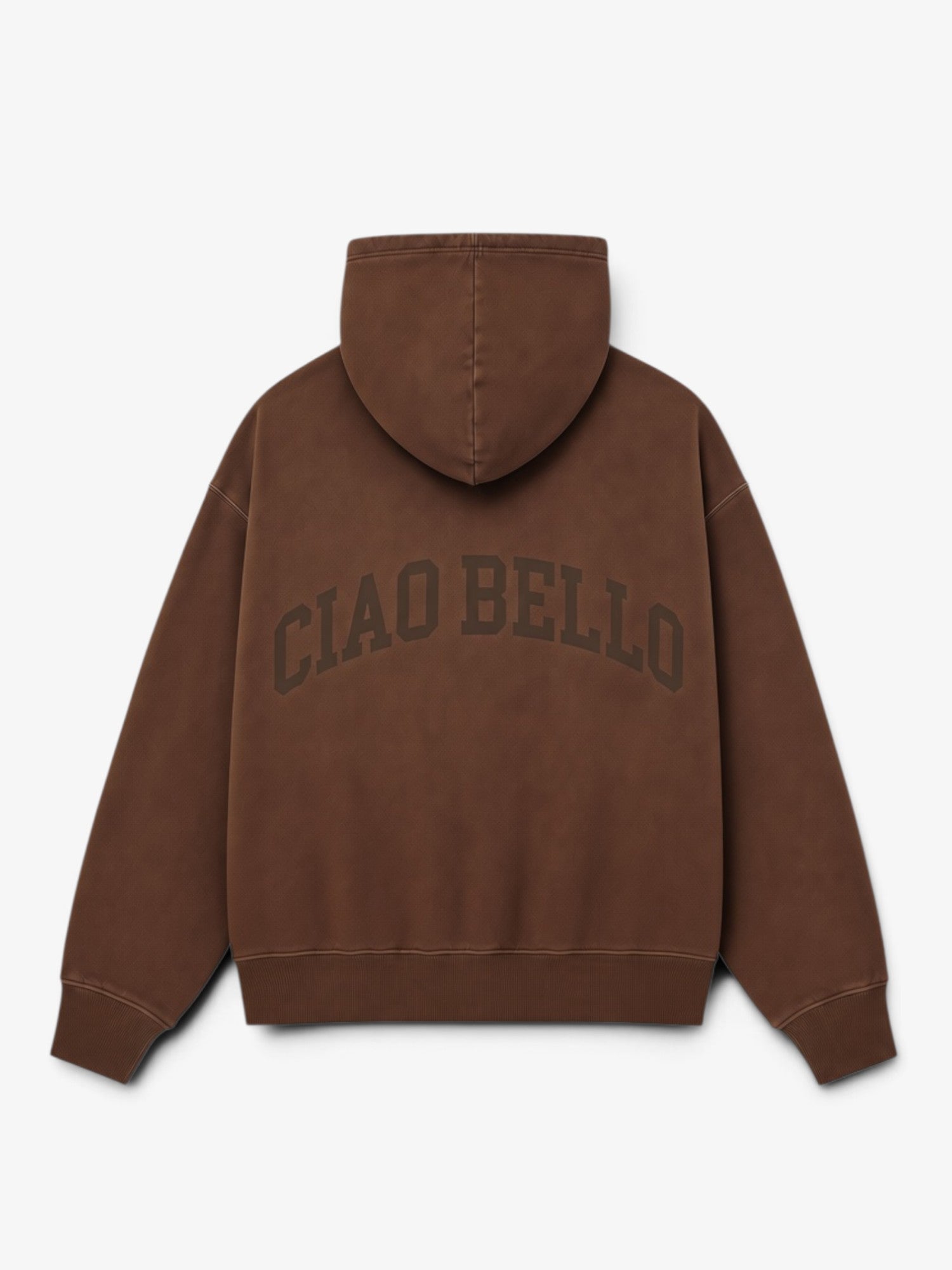 Brown 'Ciao Bello' Hoodie X FILA