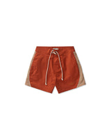 Brown 'Curved' Mesh Boardshorts