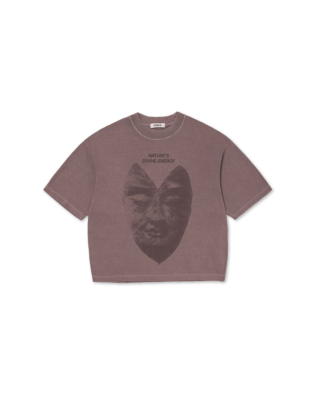 Brown 'Divine Energy Caviar' Over Boxy Tee