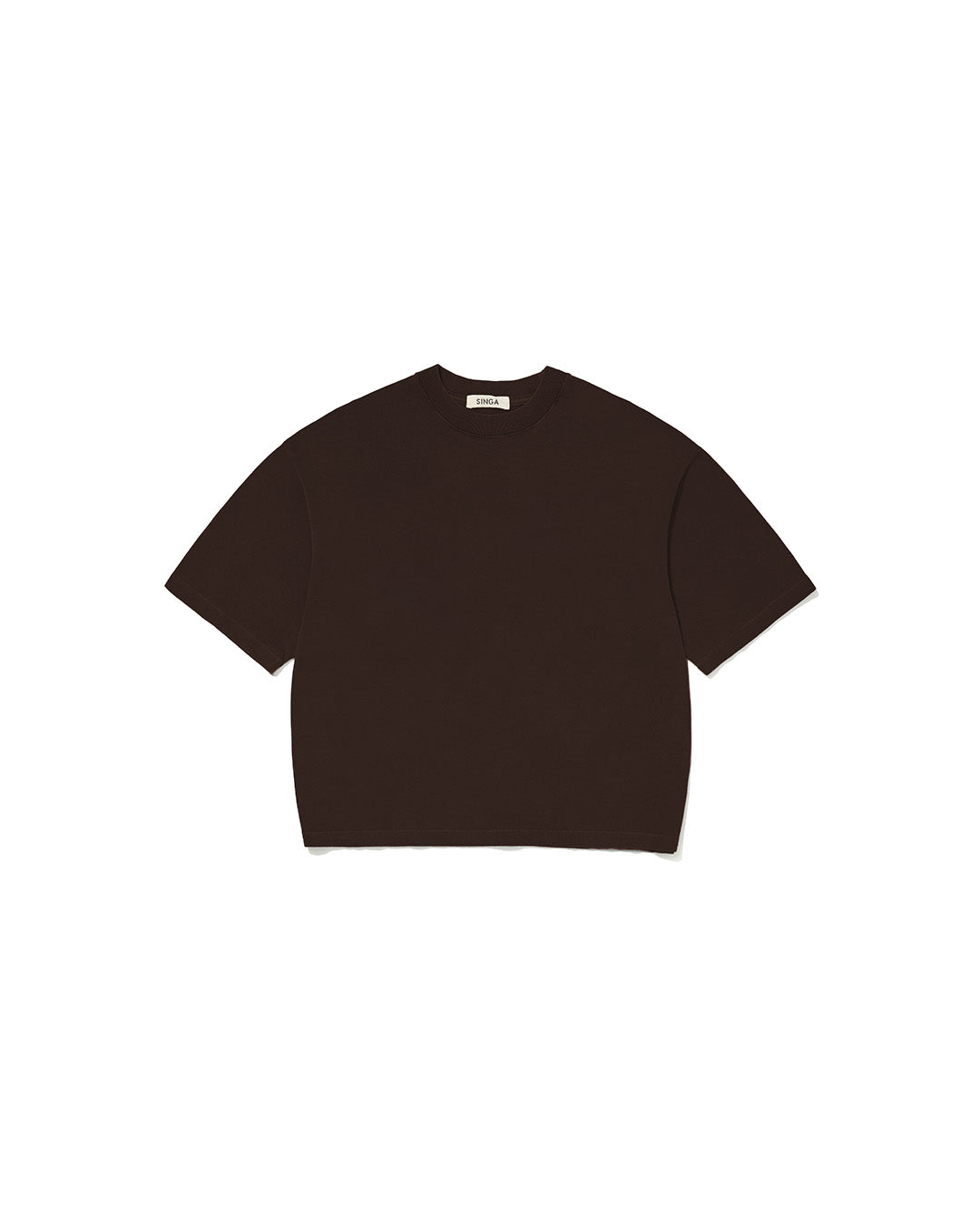 Brown 'Essential' Oversized Boxy Tee