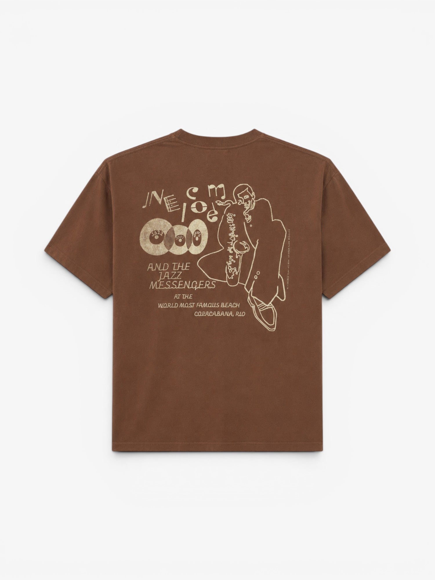Brown 'Jazz Messenger' Boxy Tee