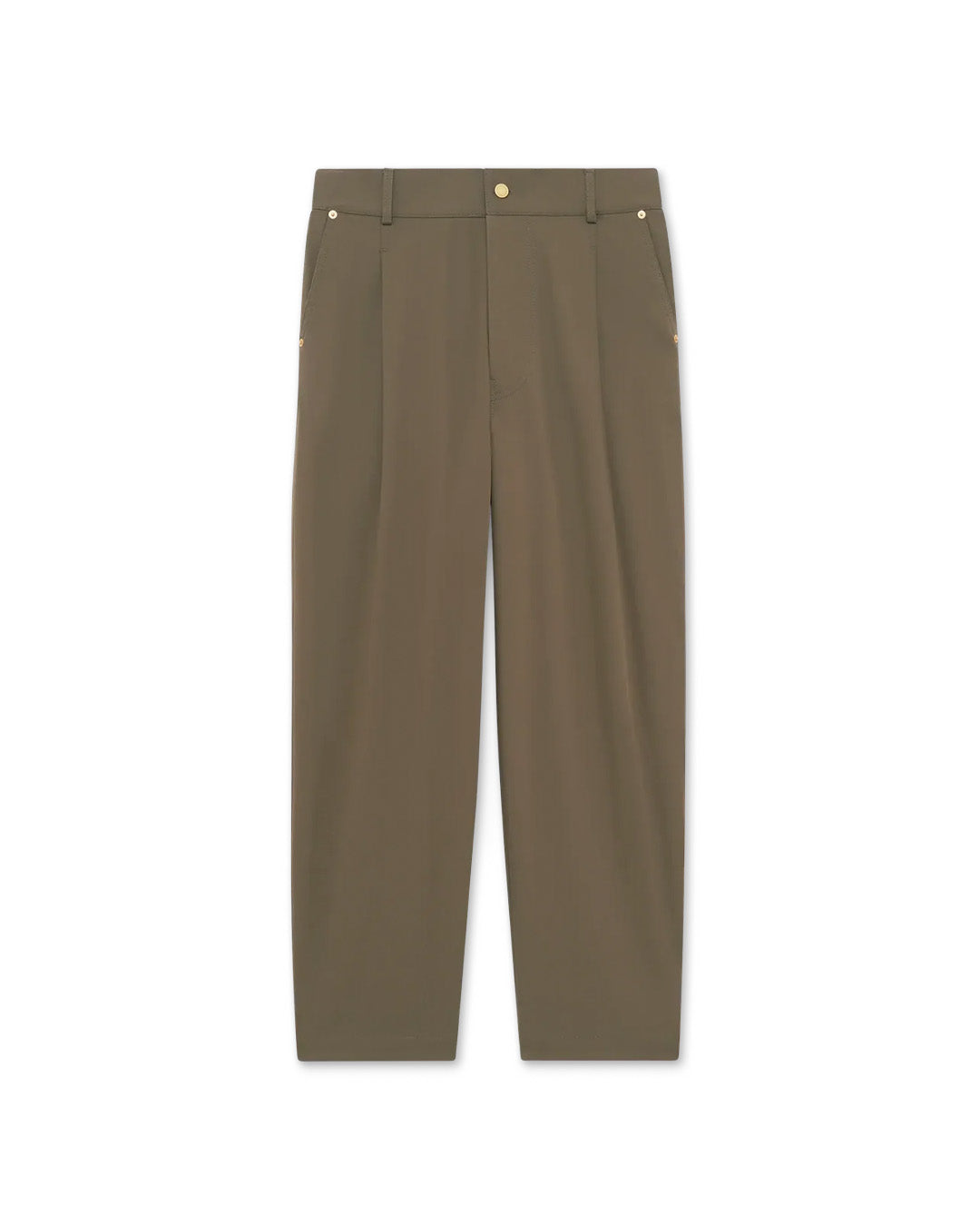 Brown 'Le Pantalon' Cropped Twill