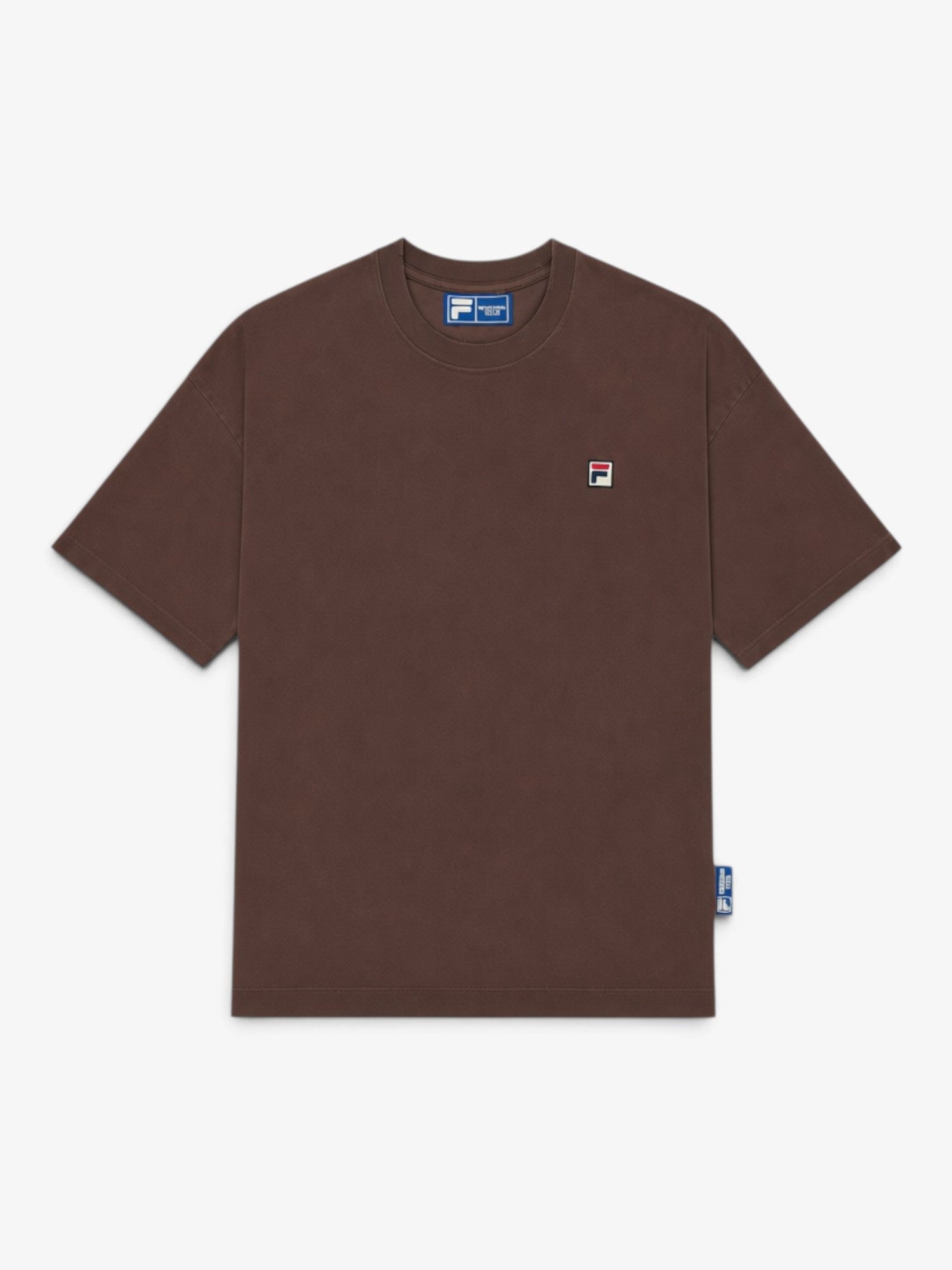 Brown 'Logo' Tee X FILA