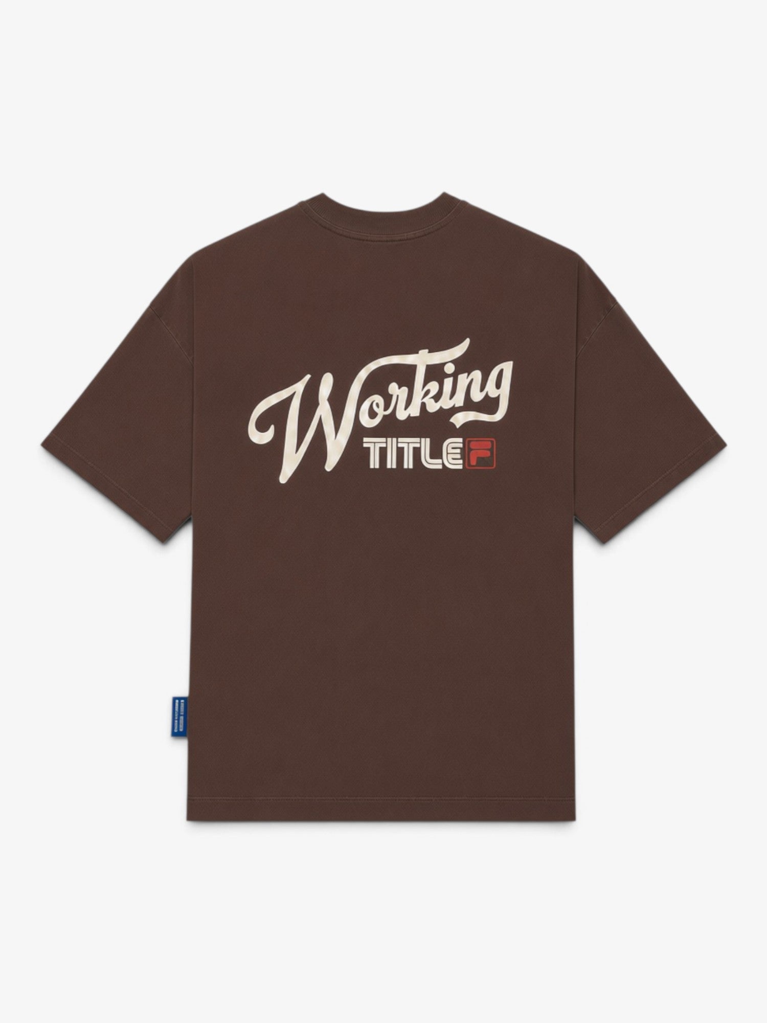 Brown 'Logo' Tee X FILA
