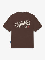 Brown 'Logo' Tee X FILA