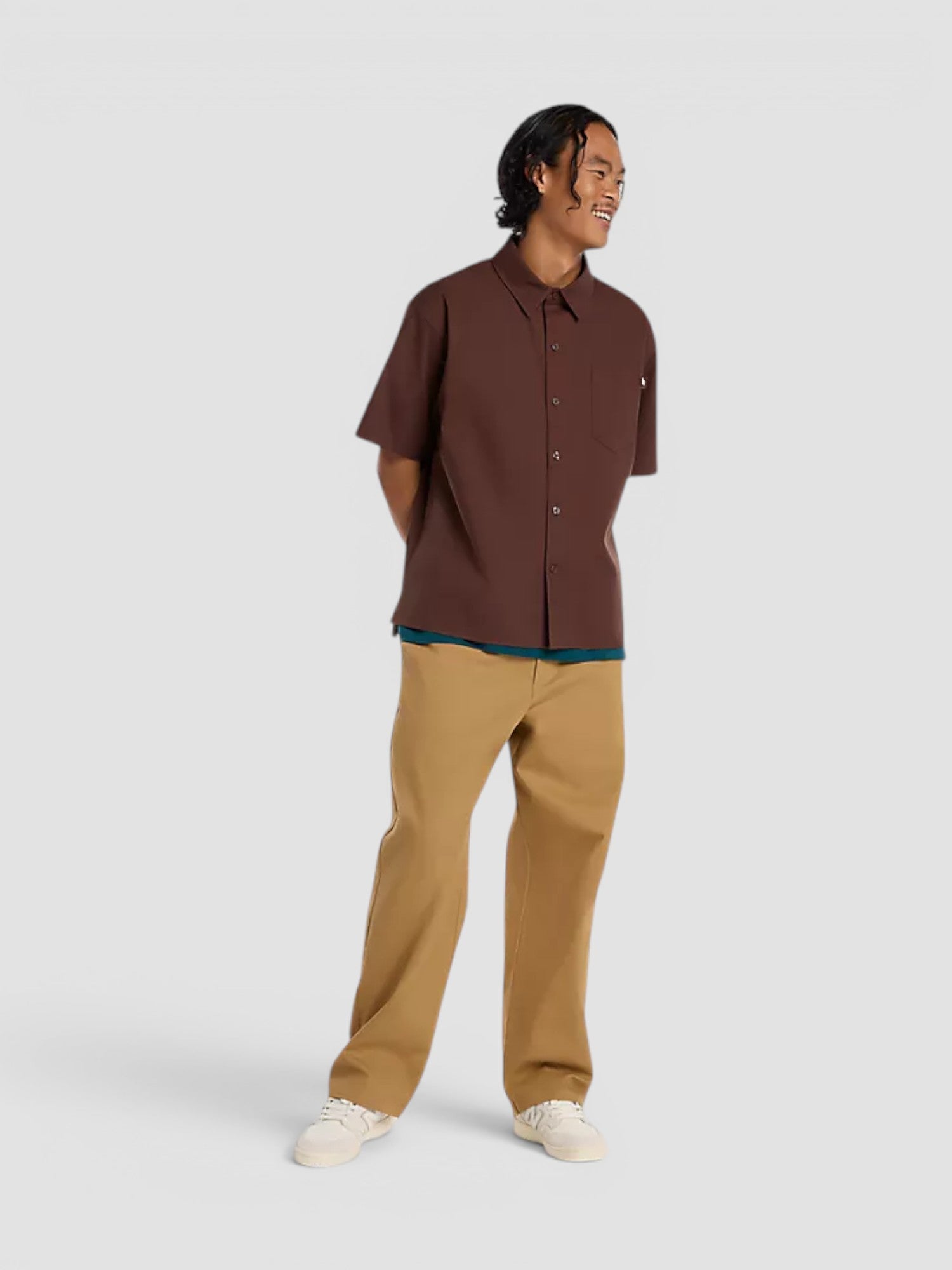 Brown 'Numeric' Bottom Up Shirt