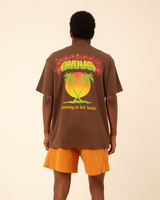 Brown Tropical Heavy Tee