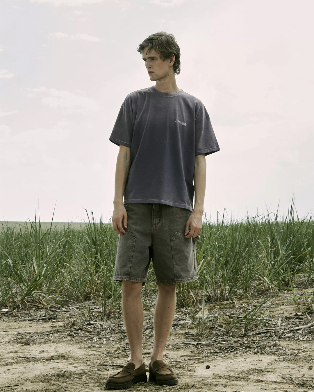 Brown Washed Carperter Shorts