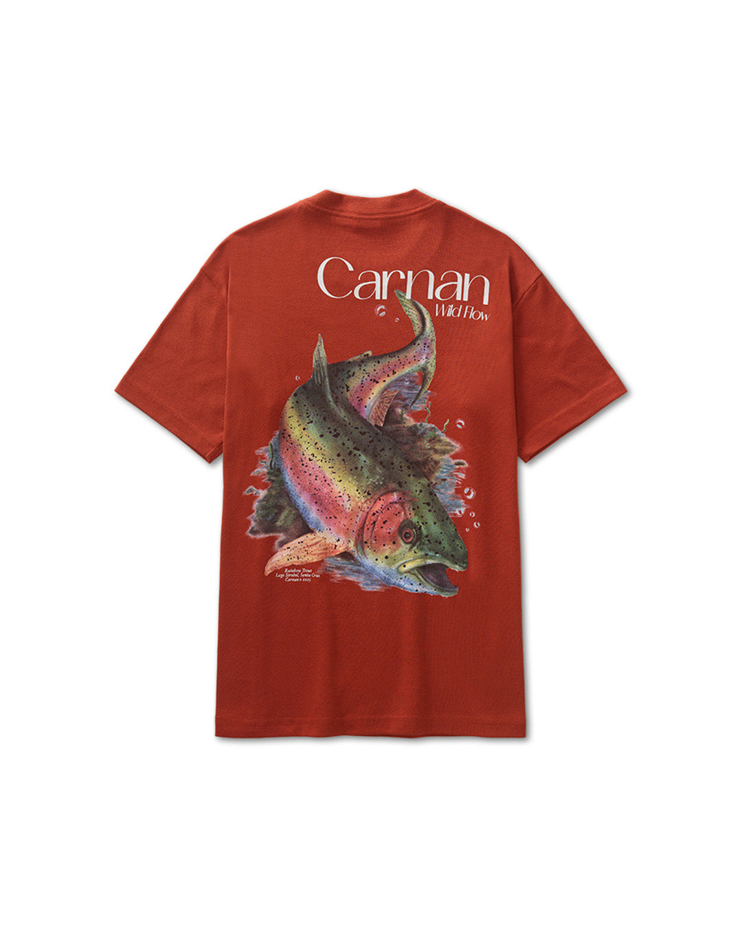 Red Washed 'Fish' Heavy Tee