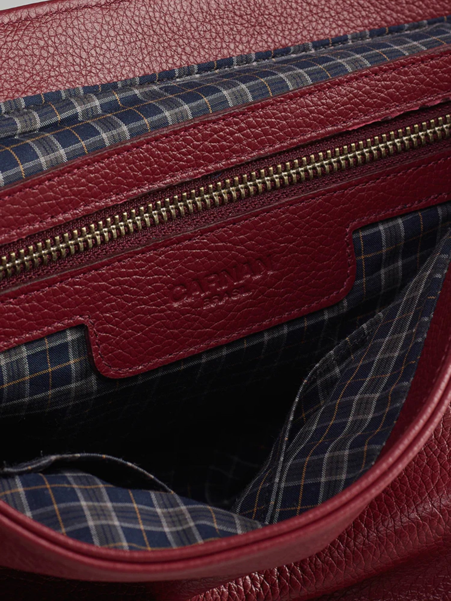 Burgundy 'Messenger' Leather Bag