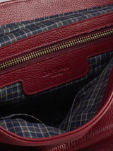 Burgundy 'Messenger' Leather Bag