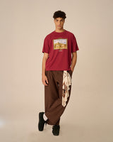 Burgundy 'Ranch Painting' Tee