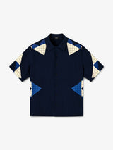 Navy 'Patchwork' Shirt