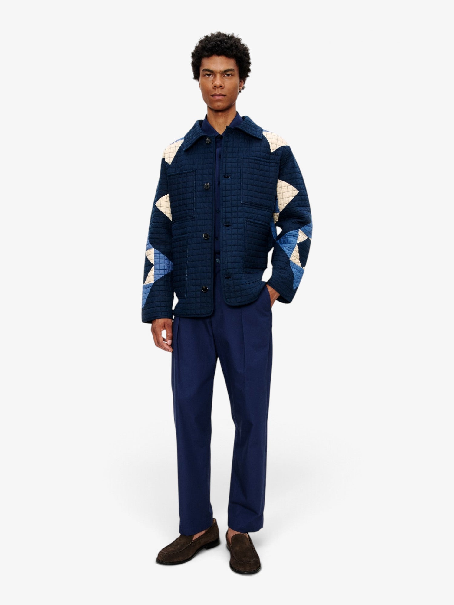 Navy 'Quiltée' Jacket
