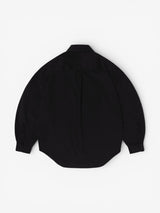 Black 'Diana' Velvet Oversized Shirt