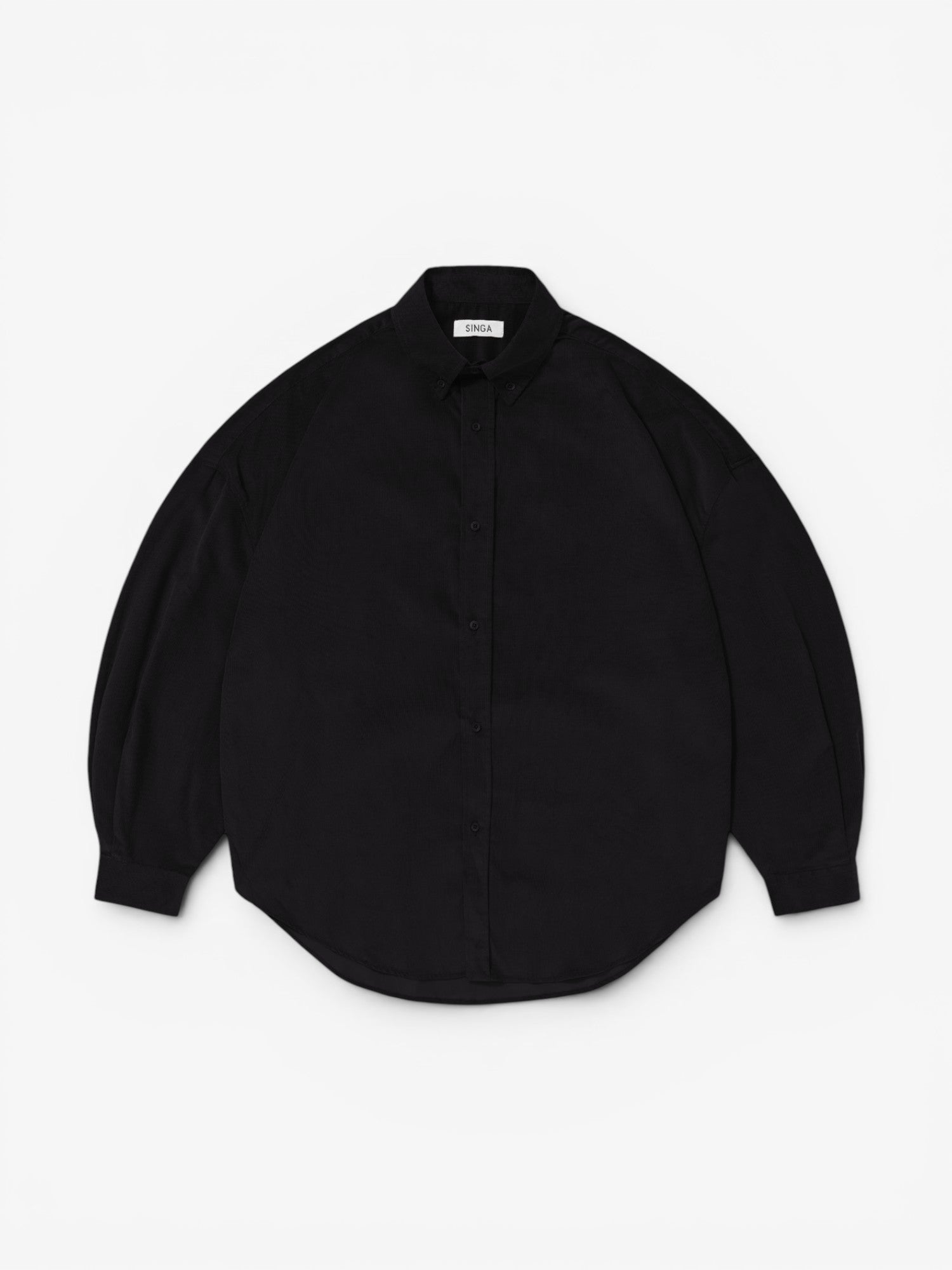 Black 'Diana' Velvet Oversized Shirt