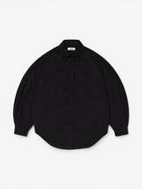Black 'Diana' Velvet Oversized Shirt
