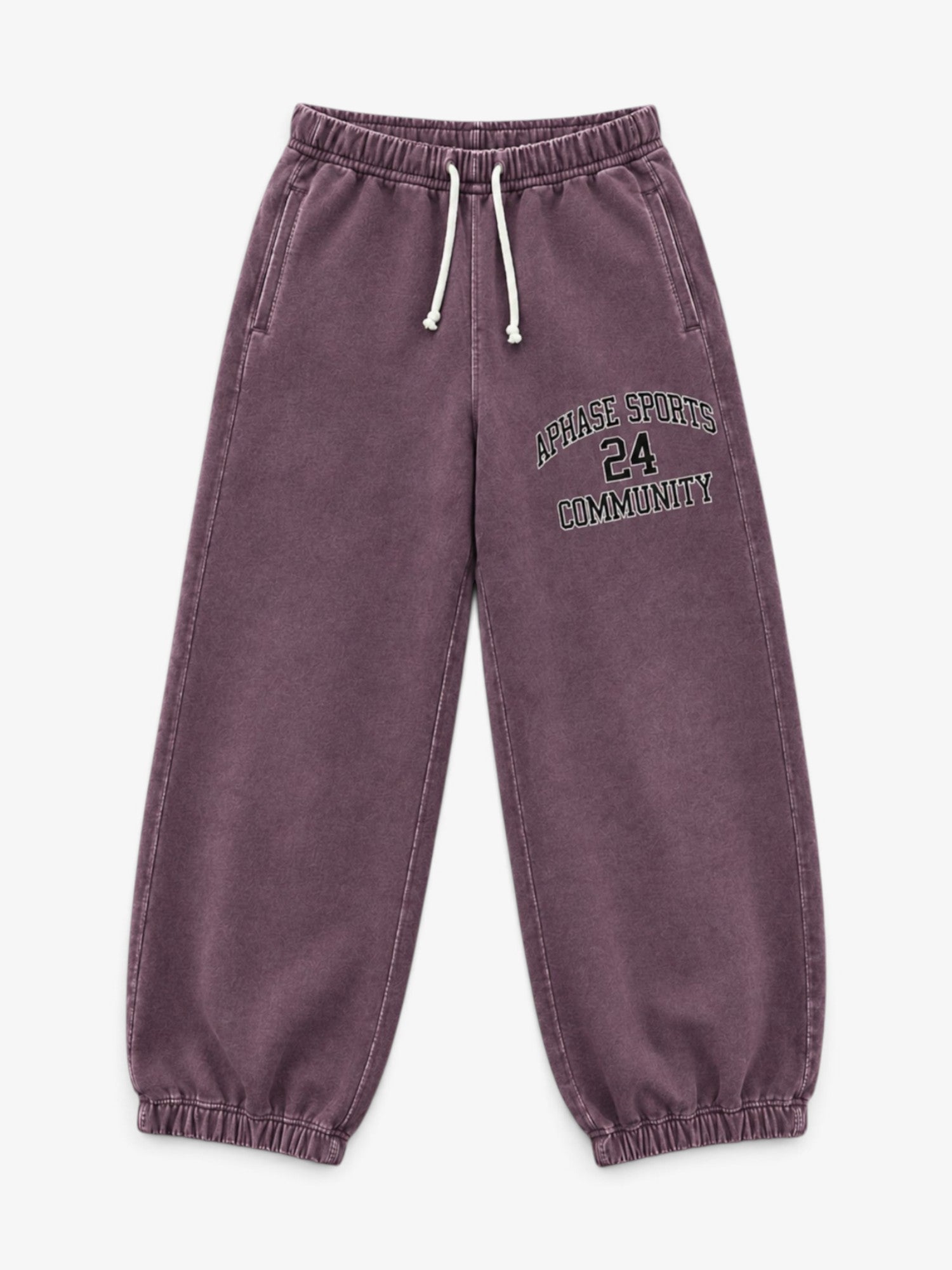 Washed Wine 'College' Sweatpants