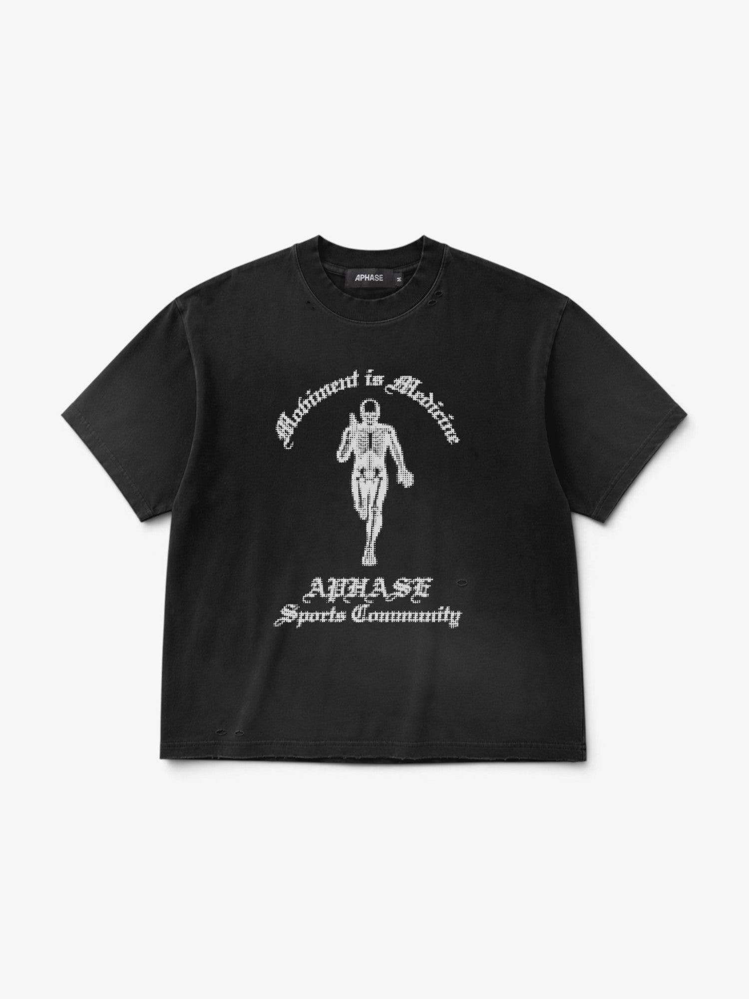 Washed Black 'Running Forever' Tee